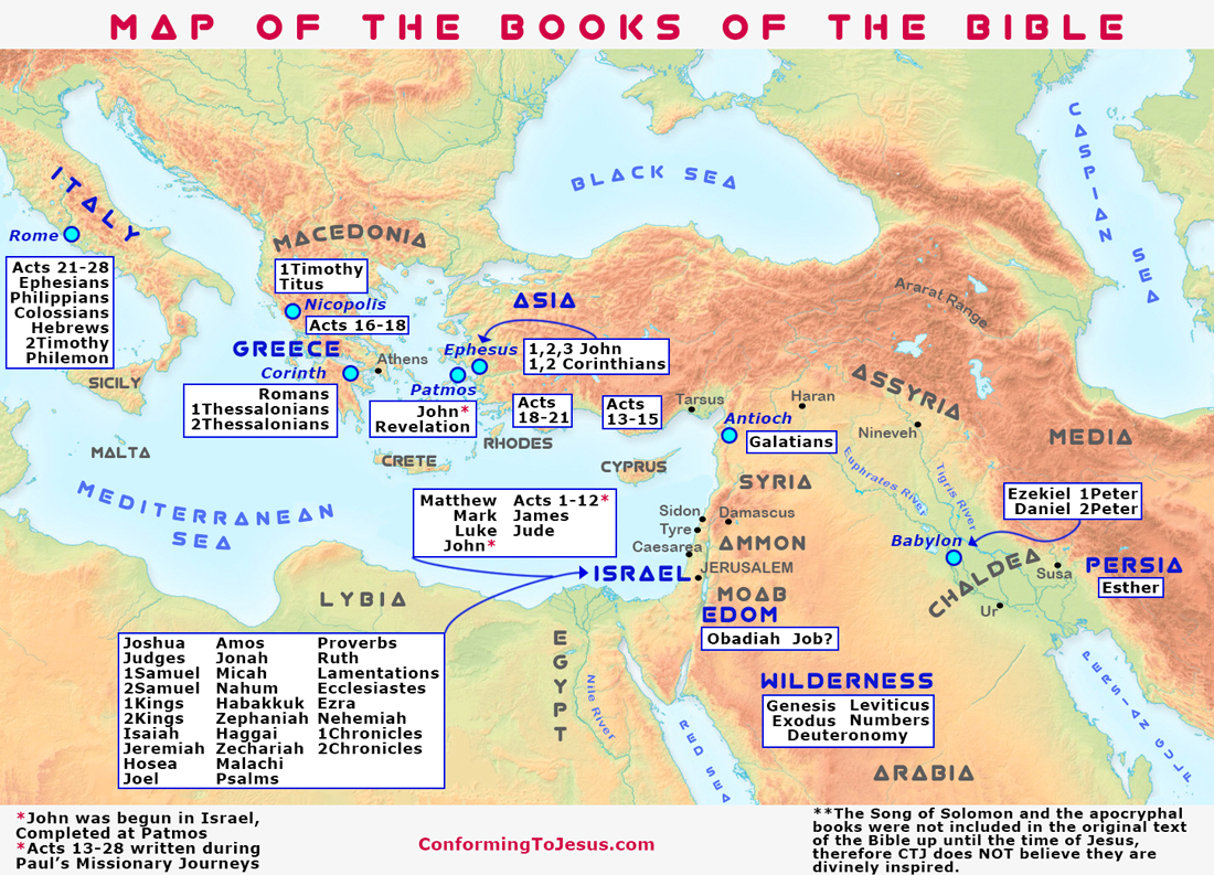 Old Testament Maps And Charts