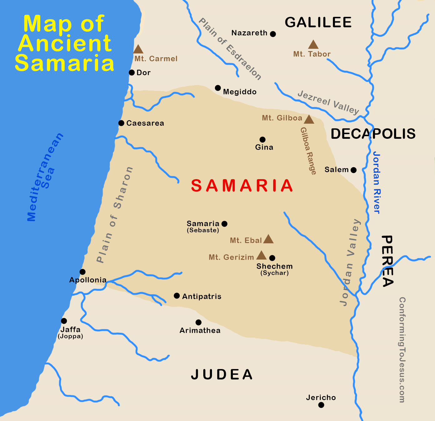 Decapolis, Ten Cities, Hellenistic Culture, Roman Rule, & Map